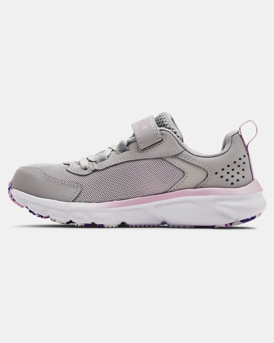 Girls' Pre-School UA Assert 9 AC Running Shoes in Gray image number 1